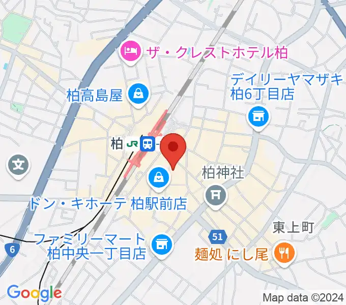 京北ホールの地図