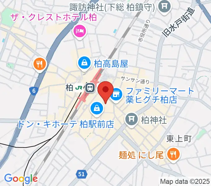 京北ホールの地図