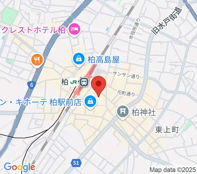 京北ホールの地図
