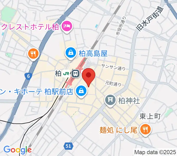 京北ホールの地図