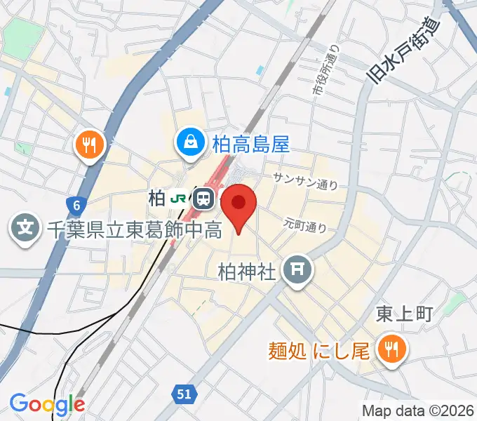 京北ホールの地図
