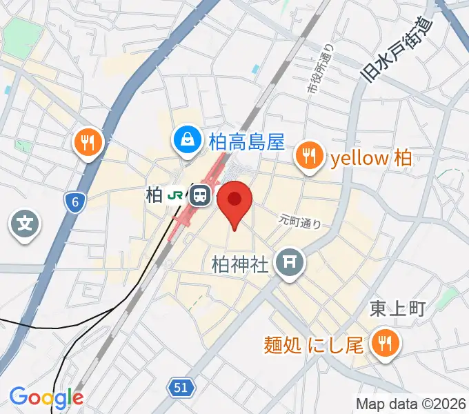 京北ホールの地図