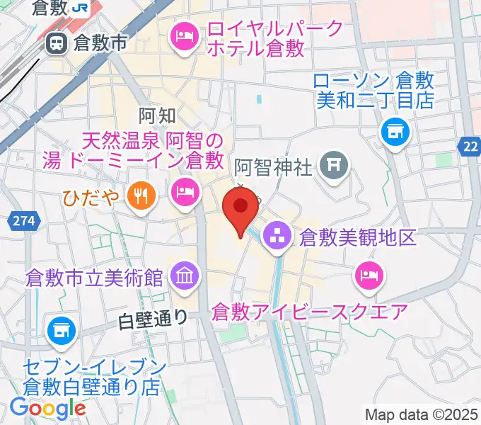 大原美術館の地図