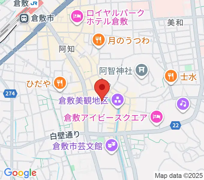 大原美術館の地図