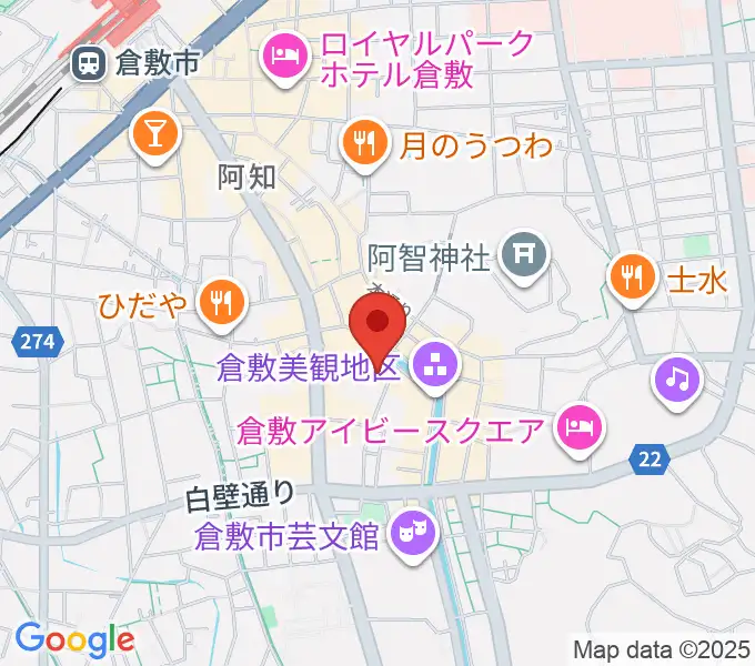 大原美術館の地図