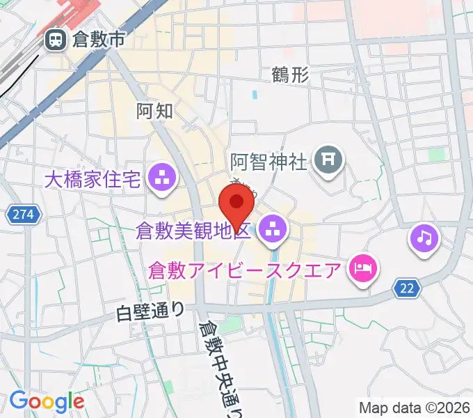 大原美術館の地図