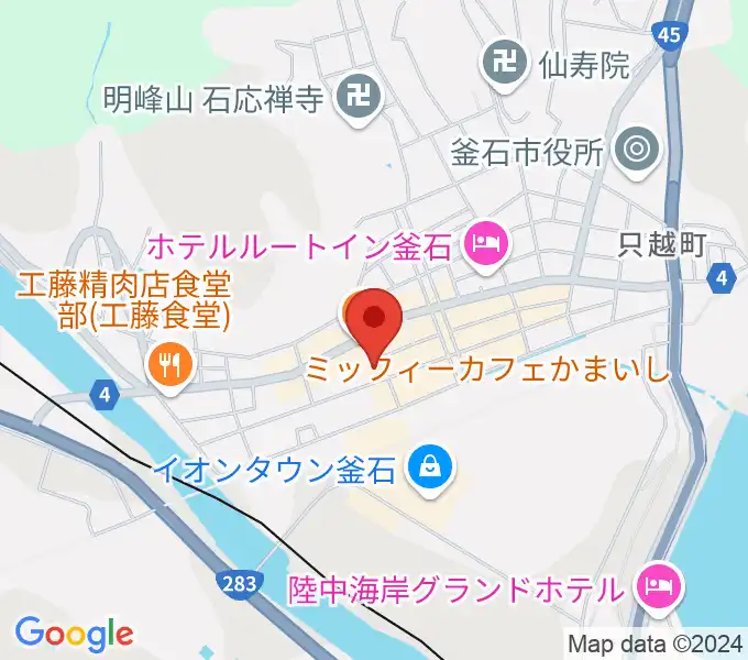 釜石PITの地図