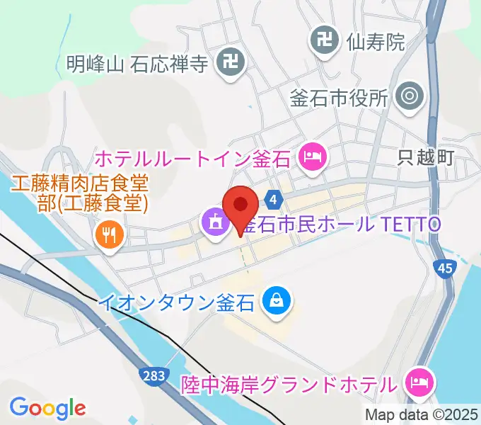 釜石PITの地図