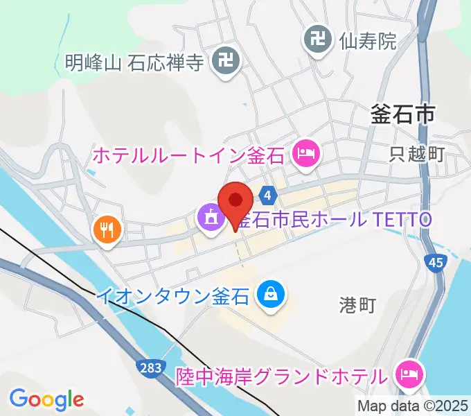 釜石PITの地図