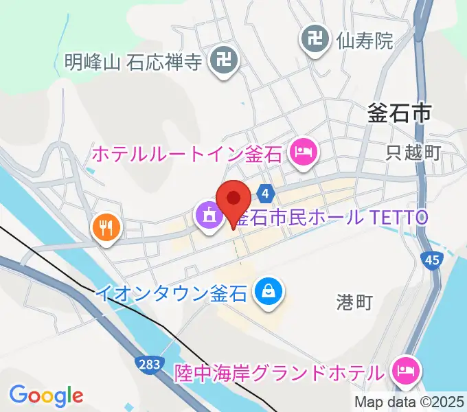 釜石PITの地図