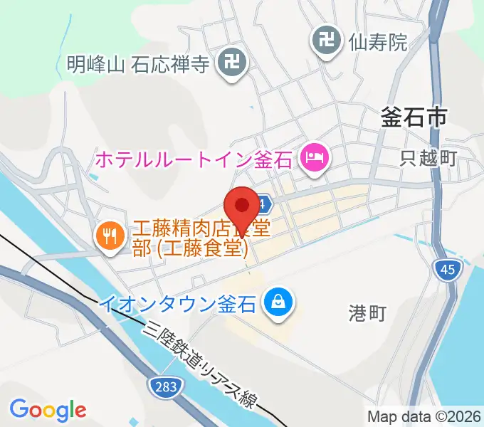 釜石PITの地図
