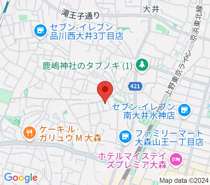 山王オーディアムの地図