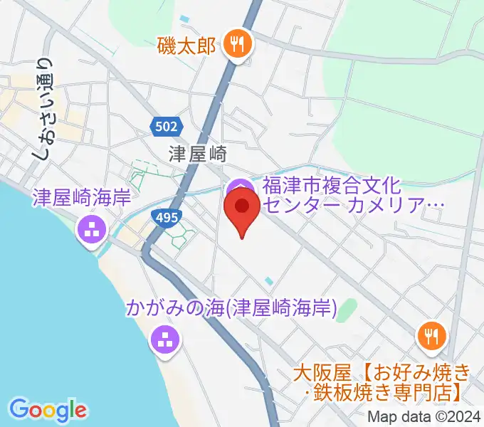 福津市文化会館カメリアホールの地図