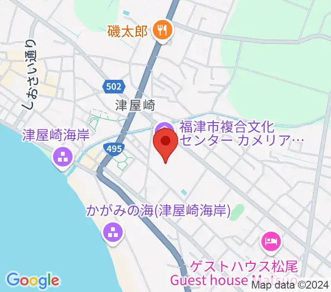 福津市文化会館カメリアホールの地図