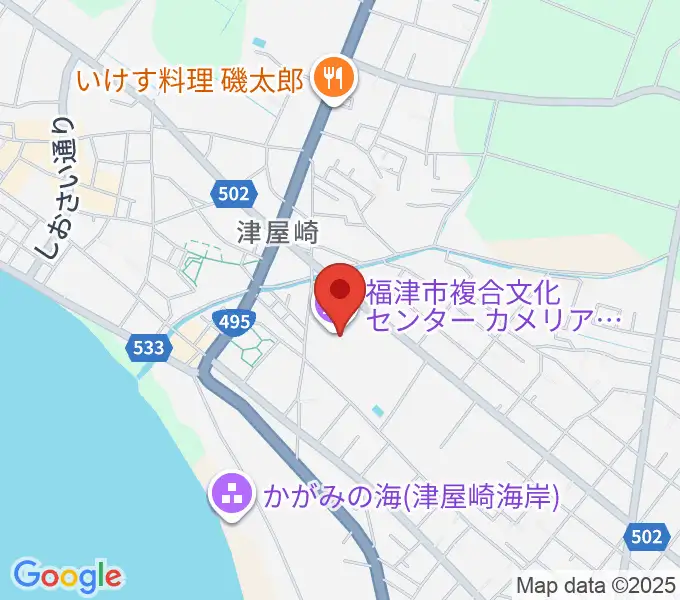 福津市文化会館カメリアホールの地図