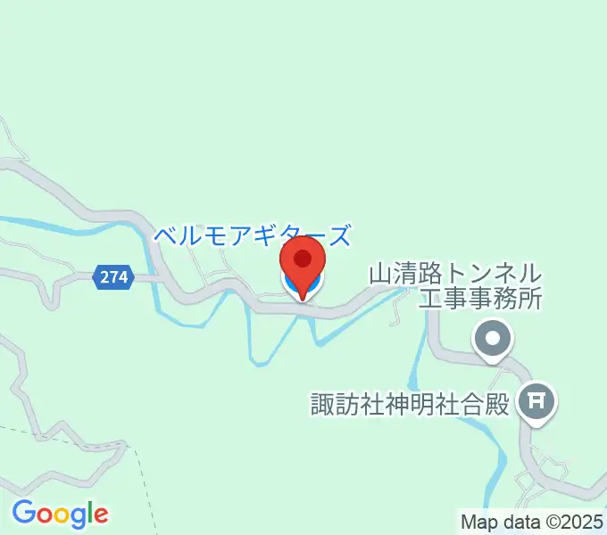 ベルモアギターズの地図