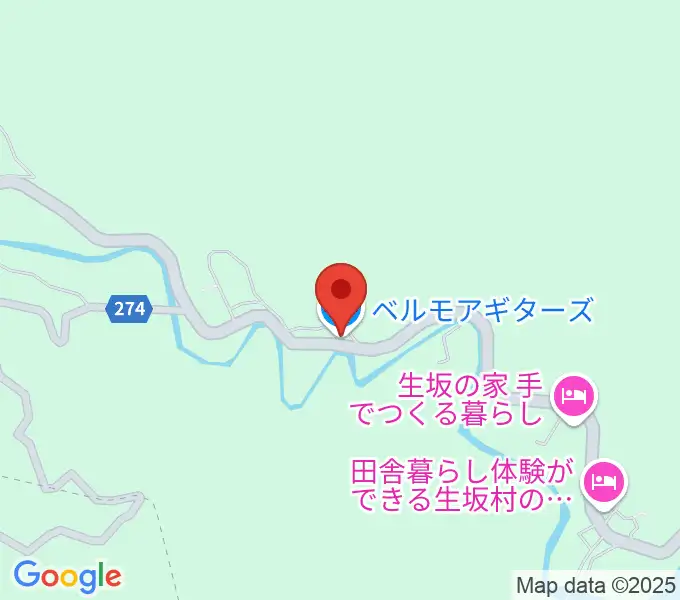 ベルモアギターズの地図