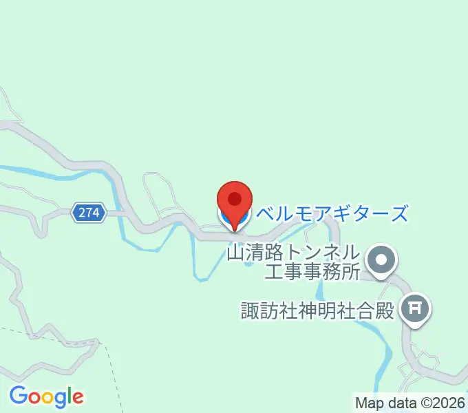 ベルモアギターズの地図