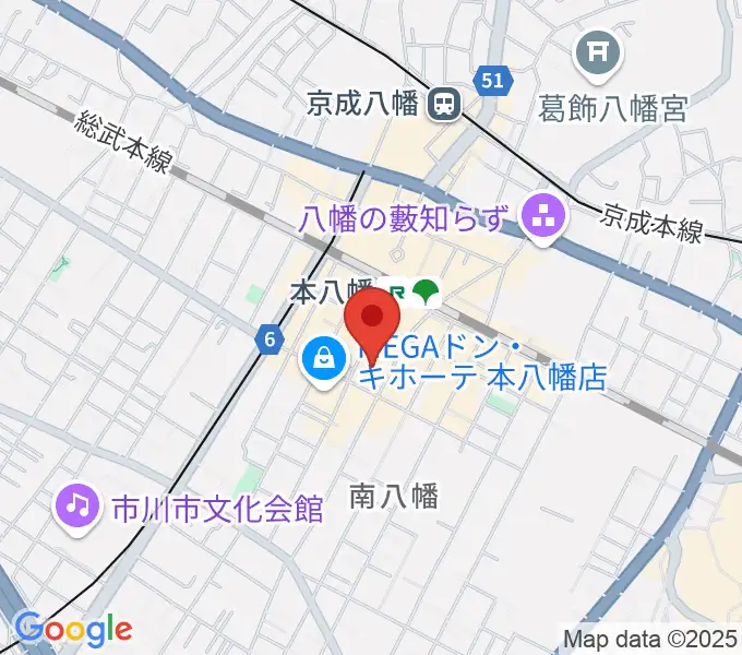 リンキィディンク本八幡の地図