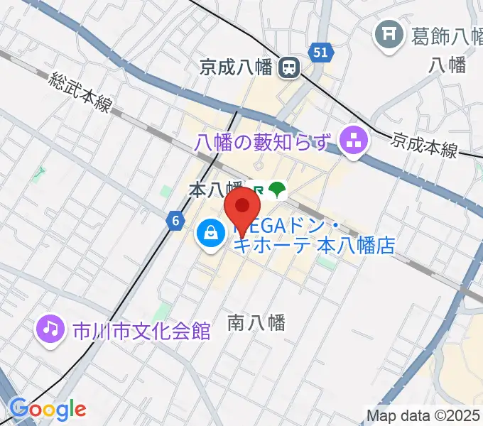 リンキィディンク本八幡の地図