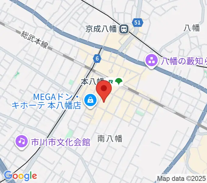 リンキィディンク本八幡の地図