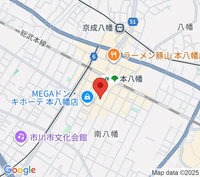 リンキィディンク本八幡の地図