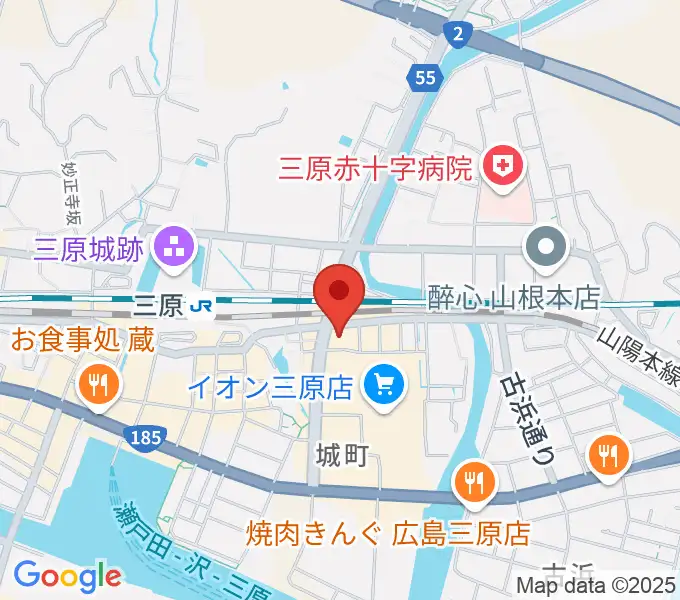 ワタナベミュージックラボ 三原本店の地図