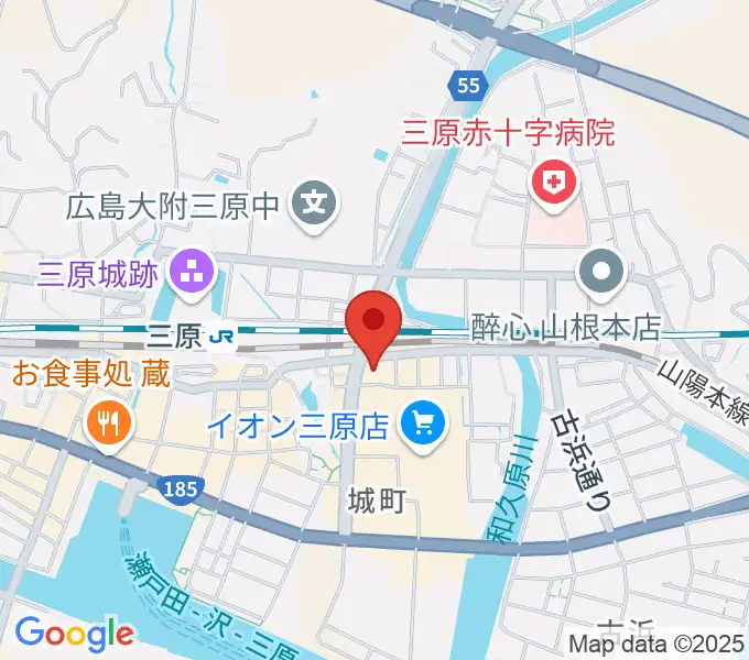 ワタナベミュージックラボ 三原本店の地図