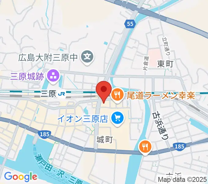ワタナベミュージックラボ 三原本店の地図