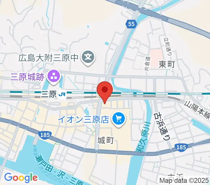 ワタナベミュージックラボ 三原本店の地図