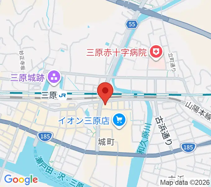 ワタナベミュージックラボ 三原本店の地図
