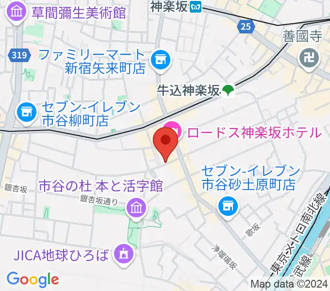 ミュージックスタジオユニバースの地図