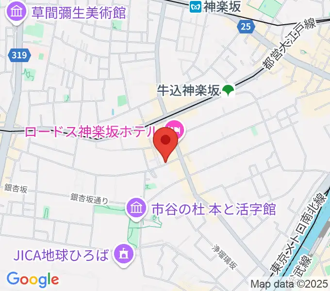 ミュージックスタジオユニバースの地図