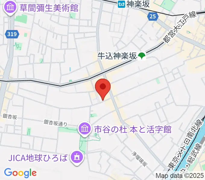 ミュージックスタジオユニバースの地図
