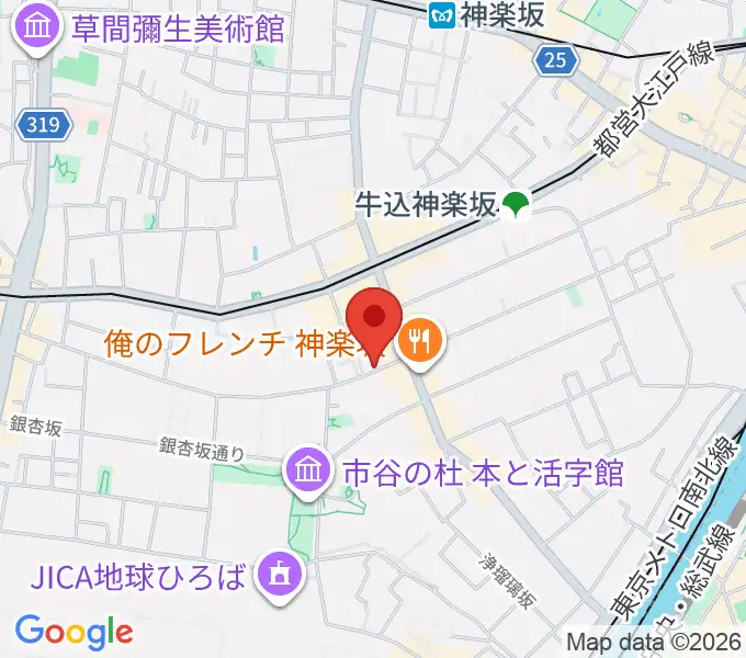 ミュージックスタジオユニバースの地図
