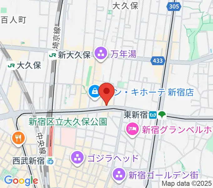 代アニLIVEステーションの地図