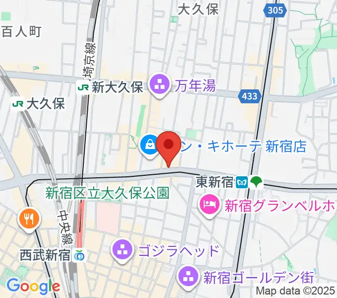 代アニLIVEステーションの地図