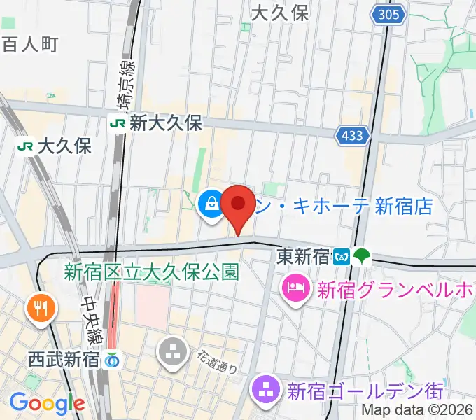 代アニLIVEステーションの地図