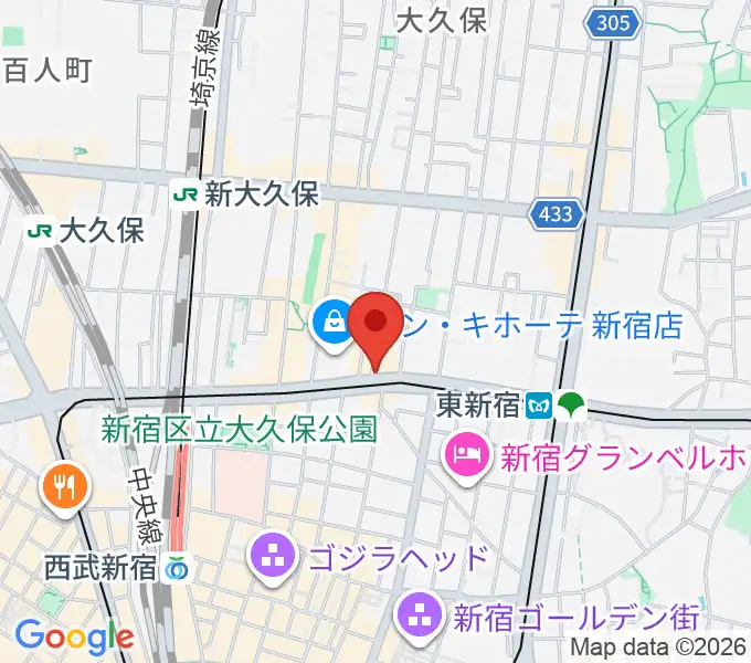 代アニLIVEステーションの地図