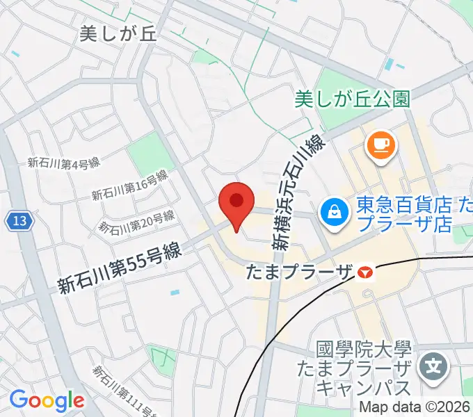 岡村考二フルート教室の地図