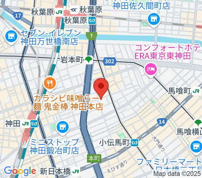 モリダイラ楽器 M's Spaceの地図