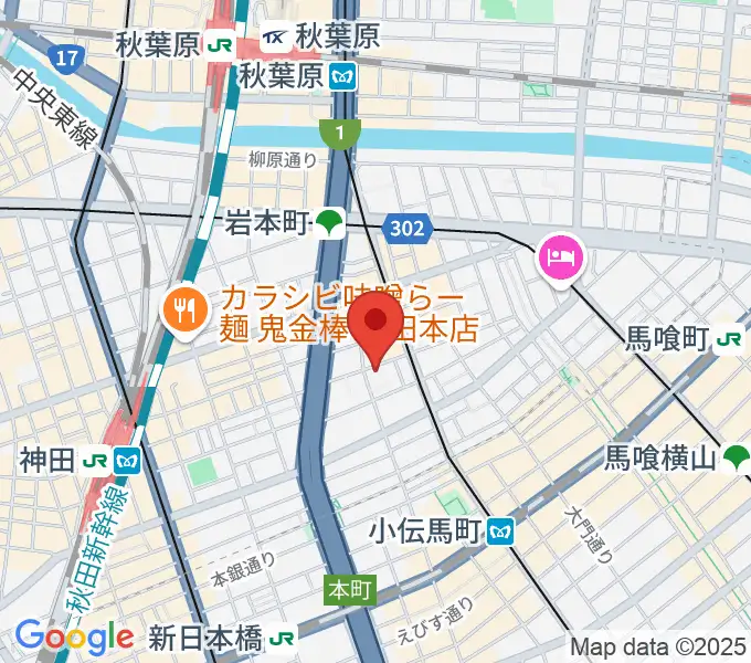 モリダイラ楽器 M's Spaceの地図
