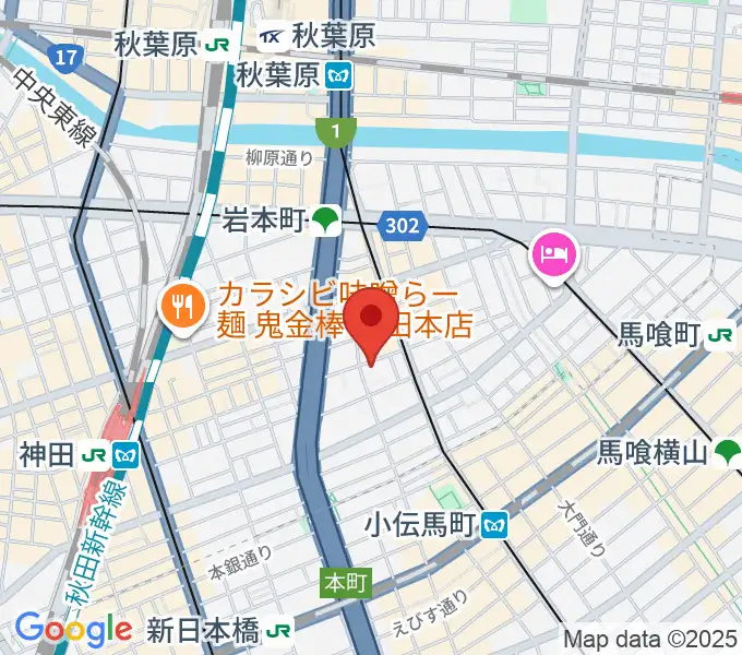 モリダイラ楽器 M's Spaceの地図