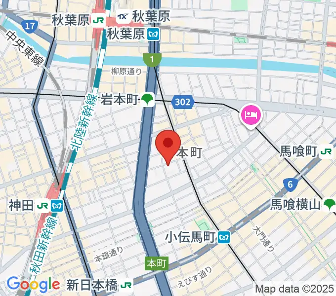 モリダイラ楽器 M's Spaceの地図