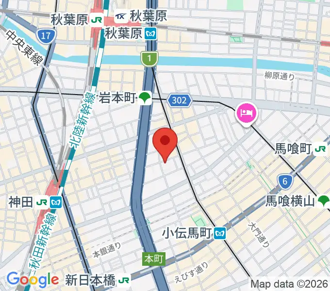 モリダイラ楽器 M's Spaceの地図