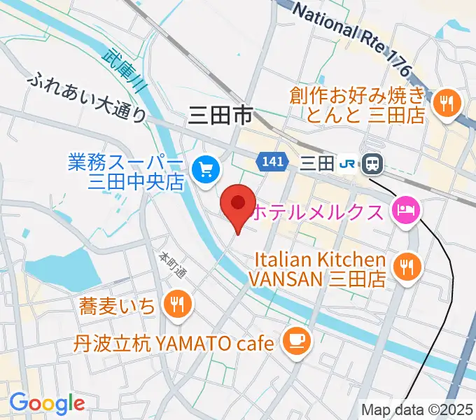 平瀬楽器の地図
