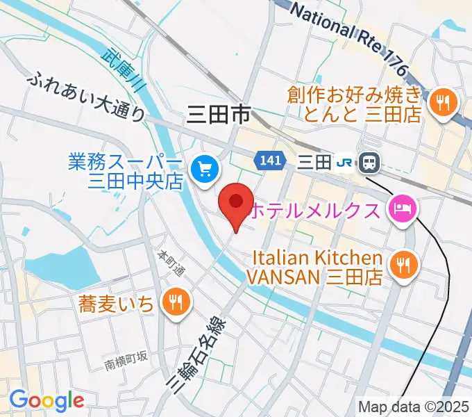 平瀬楽器の地図