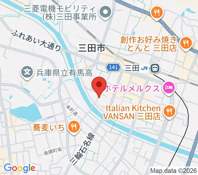 平瀬楽器の地図