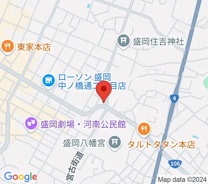 盛岡クラブチェンジの地図