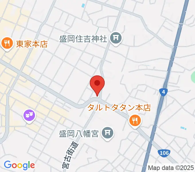 盛岡クラブチェンジの地図